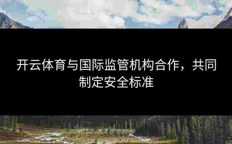 开云体育与国际监管机构合作，共同制定安全标准