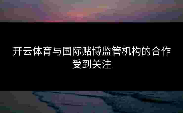 开云体育与国际赌博监管机构的合作受到关注